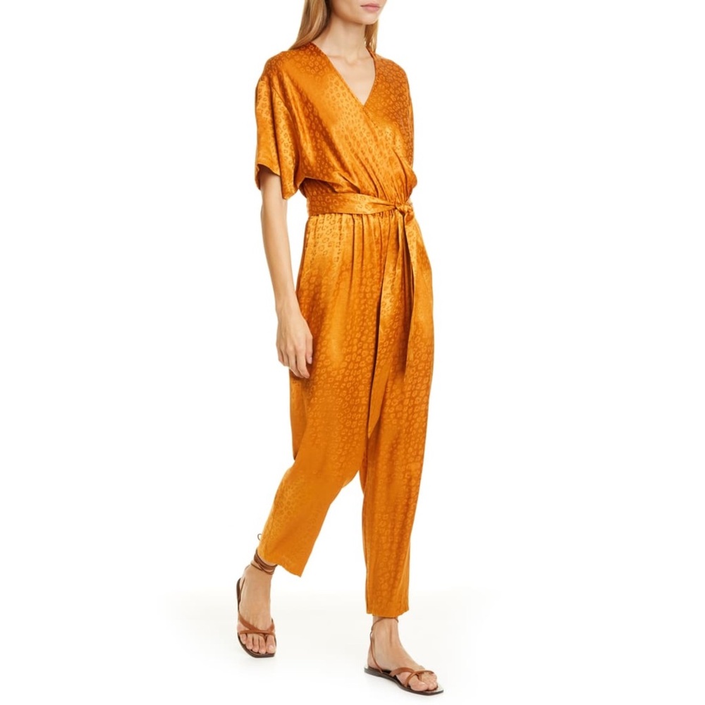 Joie Tau Animal Print Jumpsuit {Size: XL}